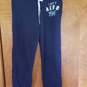 Aeropostale Navy Track Pants with Mint Logo
